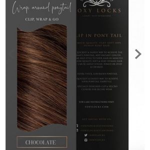 Foxy Locks Clip, Wrap, & Go Ponytail 22” Chocolate Real Hair 130g